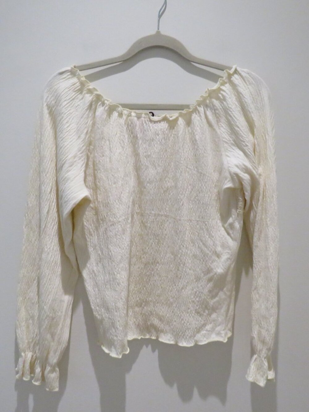 VINTAGE XHILIRATION Milkmaid Cottagecore Top Cream XL Coquette Boho Renaissance - Picture 8 of 11